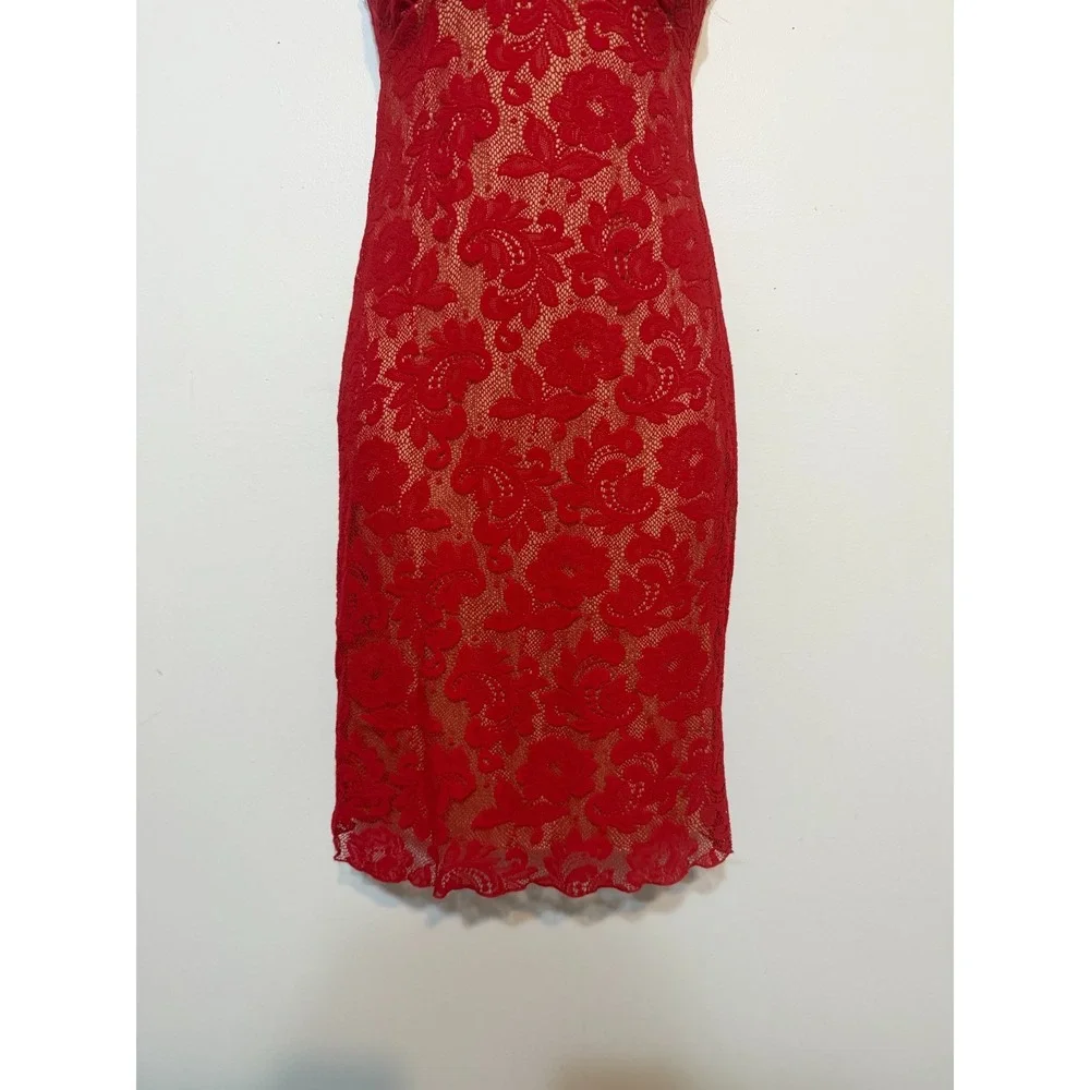 Vtg Frederick's Of Hollywood Old Hollywood Glam Lace Slip Dress Size XL Coquette